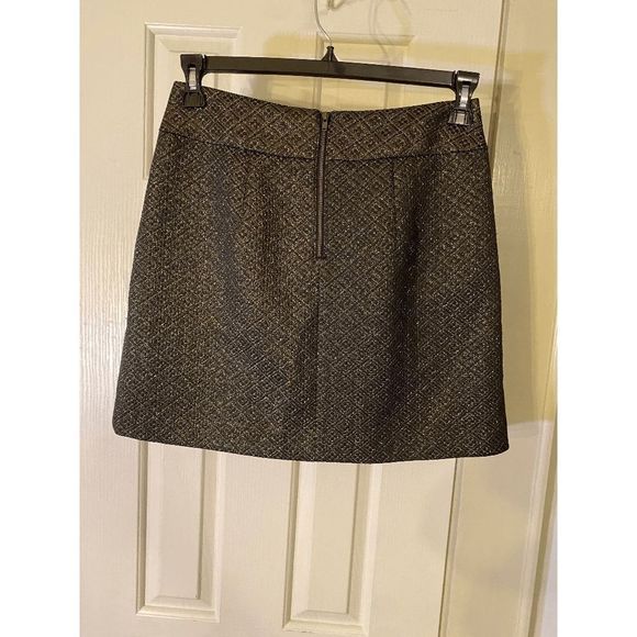 LOFT 🐾 Metallic Starry Night Jacquard Skirt Size 4 - Picture 3 of 6
